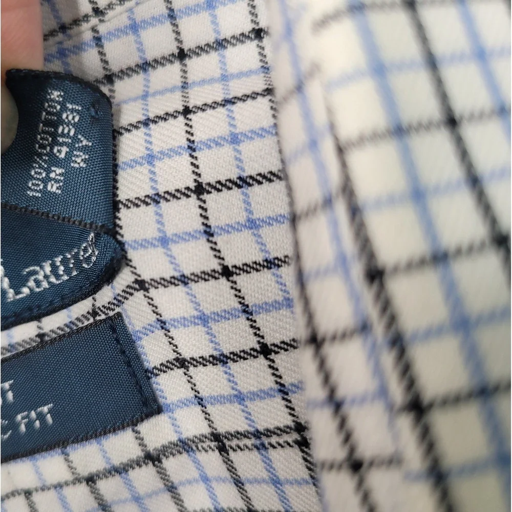 Polo Ralph Lauren Button Down Shirt Mens‎ 15.5 Blue Check Regent Classic Fit